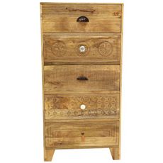 indickynabytok.sk - Komoda Manu 60x120x45 indický masív mango