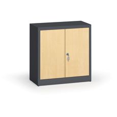 Zvárané skrine s lamino dverami, 800 x 800 x 400 mm, RAL 7016/breza