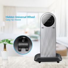 Aigostar - Stojanový ventilátor s hmlovým efektom 95W/230V čierna/šedá + DO