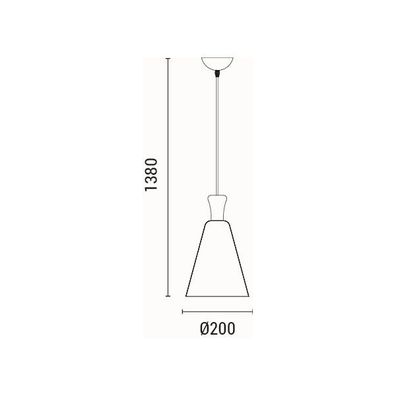 Luster na lanku 1xE27/15W/230V žltá pr. 20 cm