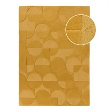 Žltý koberec z vlny Flair Rugs Gigi, 160 × 230 cm