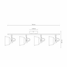 LED Stropné prisadené svietidlo 4xE14/8W/230V
