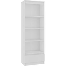 Regál R 60 cm CLP 1 zásuvka 4 poličky biely