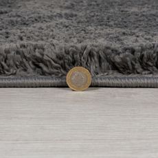 Flair Rugs , Kusový koberec Shaggy Teddy Charcoal štvorec, 200x200, šedá, detská izba