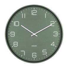 Zelené nástenné hodiny Karlsson Lofty, ø 40 cm