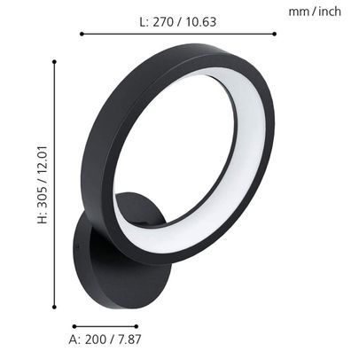 Eglo 32325 - LED RGBW Stmievateľné nástenné svietidlo MARGHERA-C LED/16W/230V