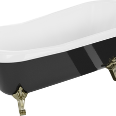 Vaňa MEXEN RETRO GOLD 170 x 75 čierno-biela