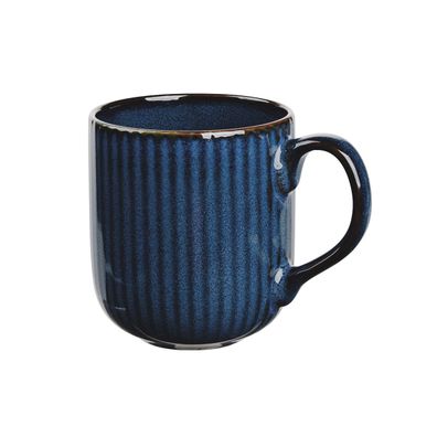 Altom Porcelánový hrnček Reactive Stripes modrá, 400 ml