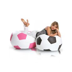 Sedací vak lopta sport l ekokoža 325l TiaHome - Hnedá