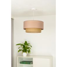 Duolla - Luster na lanku BOHO 1xE27/15W/230V pr. 45 cm béžová/hnedá