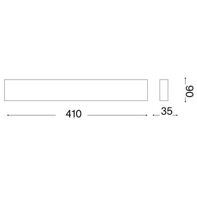 Ideal Lux - LED Nástenné svietidlo DELTA LED/14W/230V 3000K 41 cm CRI 90 čierna