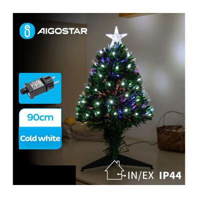 Aigostar - LED Vonkajší vianočný stromček LED/3,6W/230V 90 cm IP44 studená biela