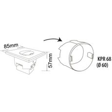 Vonkajšie schodiskové svietidlo DECENTLY LED/1,5W/230V IP44 čierna