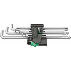 Wera 073594 Nástrčné kľúče PKLS 950/9 Hex-Plus 4 krátke. Pochrómované (9 ks)
