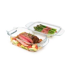 Pekáč s poklopom GrandCHEF 34 x 19 cm, sklenený