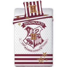 Bavlnené posteľné obliečky Harry Potter - motív erb Hogwarts - 100% bavlna - 70 x 90 cm + 140 x 200 cm