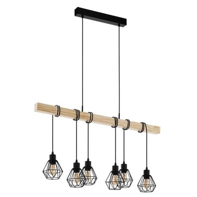 Eglo 44076 - Luster na lanku TOWNSHEND 6xE27/60W/230V