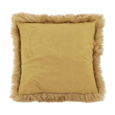 Hnedý vankúš Tiseco Home Studio Sheepskin, 45 × 45 cm