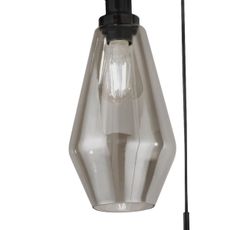 Searchlight  5423-3BK - Luster na lanku MIA 3xE27/60W/230V čierna