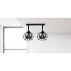 Prisadený luster SOLO BLACK 2xE27/60W/230V