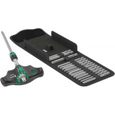 Wera 057473 Skrutkovacie bity s T-rukoväťou Kraftform Kompakt 400 RA Imperial Set 1 (sada 17 dielov)