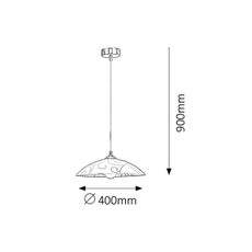 Rabalux 3856 - Luster HARMONY LUX 1xE27/60W/230V