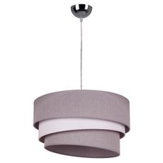 Duolla - Luster na lanku TRIO 1xE27/40W/230V pr. 45 cm šedá/biela