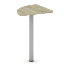 Spojovací stolík MIRELLI, 800 x 800 x 750 mm, biela/dub sonoma