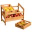 Kesper 58851 Kuchynská polica s 3 priehradkami bambus, 39,5 x 26 x 35,5 cm