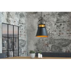 Estila Štýlové industriálne svietidlo LUZ II čierno/zlaté