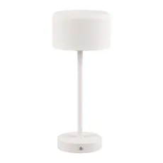 Biela LED stmievateľná stolová lampa (výška 30 cm) Jeff – Trio