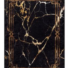 Dywany Łuszczów Kusový koberec Miro 51333.801 Marble black/gold - 80x150 cm