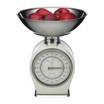 Krémovobiela kuchynská váha Kitchen Craft Living Nostalgia, nosnosť 4 kg