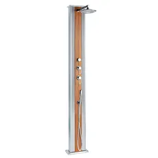 Hanscraft Solárna sprcha DADA PIU s ručnou sprchou (imitácia dreva/inox)