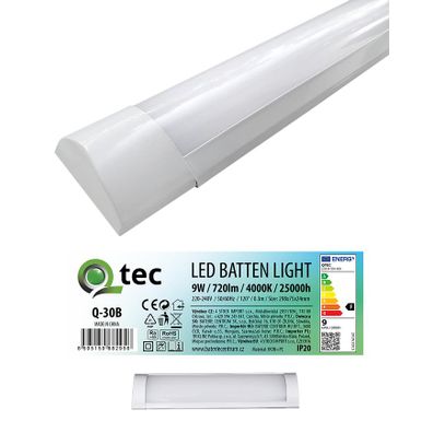 Podlinkové LED svietidlo BATTEN biele 9W Q-30B