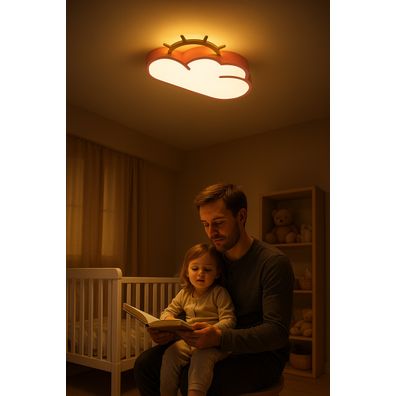 IKO LED stropná lampa s diaľkovým ovládačom – Ružový oblak