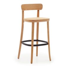 Barová stolička v dekore jaseňa v prírodnej farbe 99 cm Romane – Kave Home