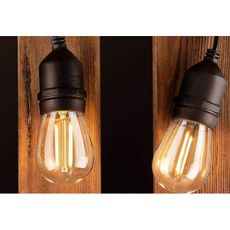 LED vonkajší dekoratívny reťazec 10xE27/1W/230V 10 m IP65 čierny
