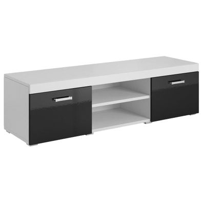 CAMA MEBLE Samba REG9 tv stolík biela / čierny lesk