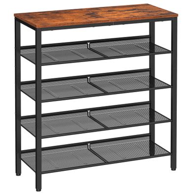 Boxxx REGÁL NA TOPÁNKY, hnedá, čierna, 75/93/28 cm
