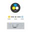 Ecolite LED-IN01R-UGR/CCT/12W - LED Podhľadové svietidlo LED/12W/230V biela