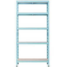 Kovový regál RNDU30-5 modrý 180x90x30cm -5 políc/175kg
