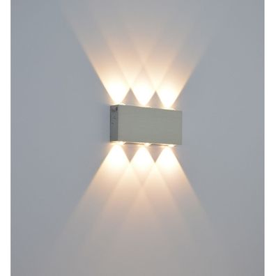 LED Vonkajšie nástenné svietidlo SILBER 6xLED/1W/230V IP54