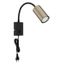 Globo 57911WM - Flexibilná nástenná lampa ROBBY 1xGU10/25W/230V čierna/mosadz