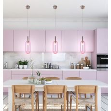 Fialové LED závesné svietidlo so skleneným tienidlom ø 13 cm Fiuggi – Candellux Lighting