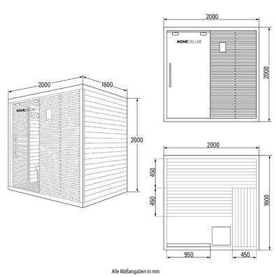 Tradičná sauna NEOLA - 200 x 160 cm pre 5 osôb