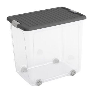 Plastový úložný box s vekom 56,5x39x51,5 cm W box XL – KIS