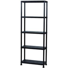 Regál plastový T80 80x30x181 cm čierny