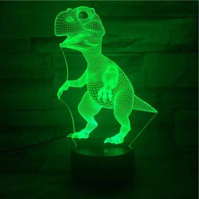 3Dmix 3DL-CLK046 – 3D LED nočná lampa - Dinosaurus (mláďa) (Hodiny s budíkom)