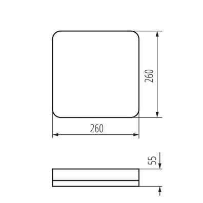 Kanlux 37296- LED Technické stropné svietidlo IPER LED/26W/230V IK10 IP65 hranatý biela